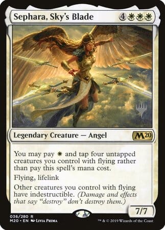 Sephara, Sky's Blade [Core Set 2020 Promos] MTG Single Magic: The Gathering  | Multizone: Comics And Games
