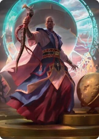 Teferi, Who Slows the Sunset Art Card [Innistrad: Midnight Hunt Art Series] MTG Single Magic: The Gathering  | Multizone: Comics And Games