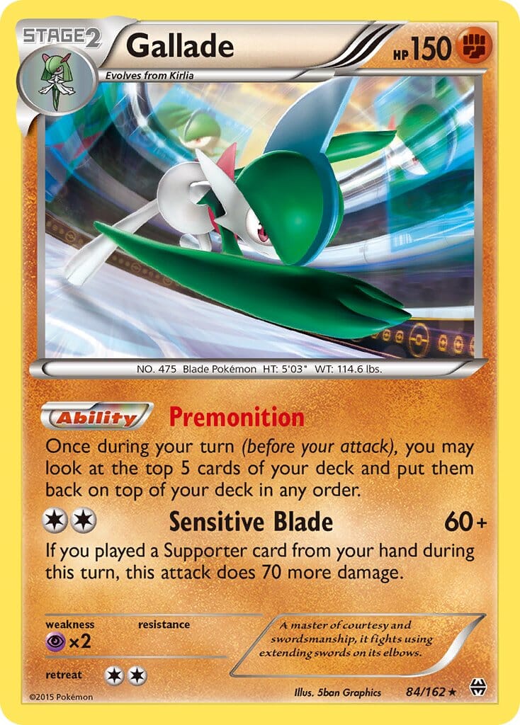 Gallade (84/162) (Cosmos Holo) (Blister Exclusive) [XY: BREAKthrough] Pokemon Single Pokémon  | Multizone: Comics And Games