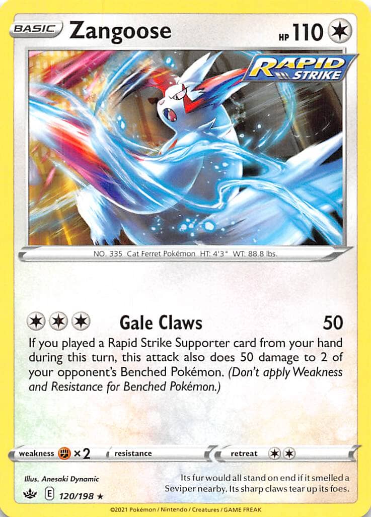 Zangoose (120/198) [Sword & Shield: Chilling Reign] Pokemon Single Pokémon  | Multizone: Comics And Games