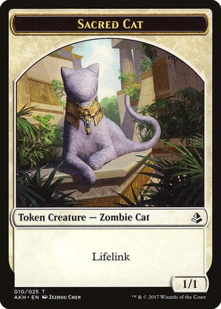 Sacred Cat Token [Amonkhet Tokens] MTG Single Magic: The Gathering  | Multizone: Comics And Games