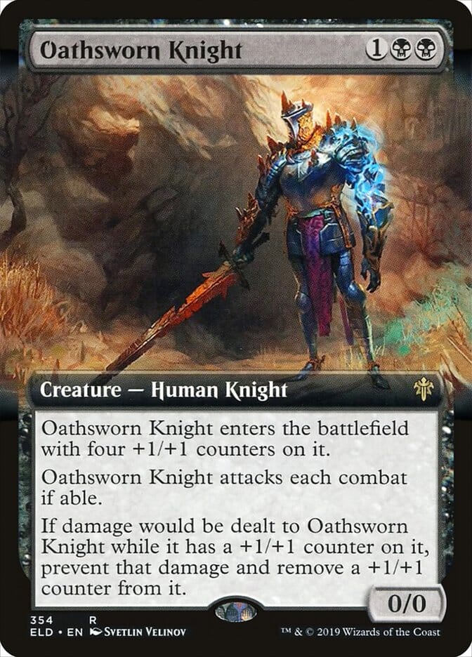 Oathsworn Knight (Extended Art) [Throne of Eldraine] MTG Single Magic: The Gathering  | Multizone: Comics And Games