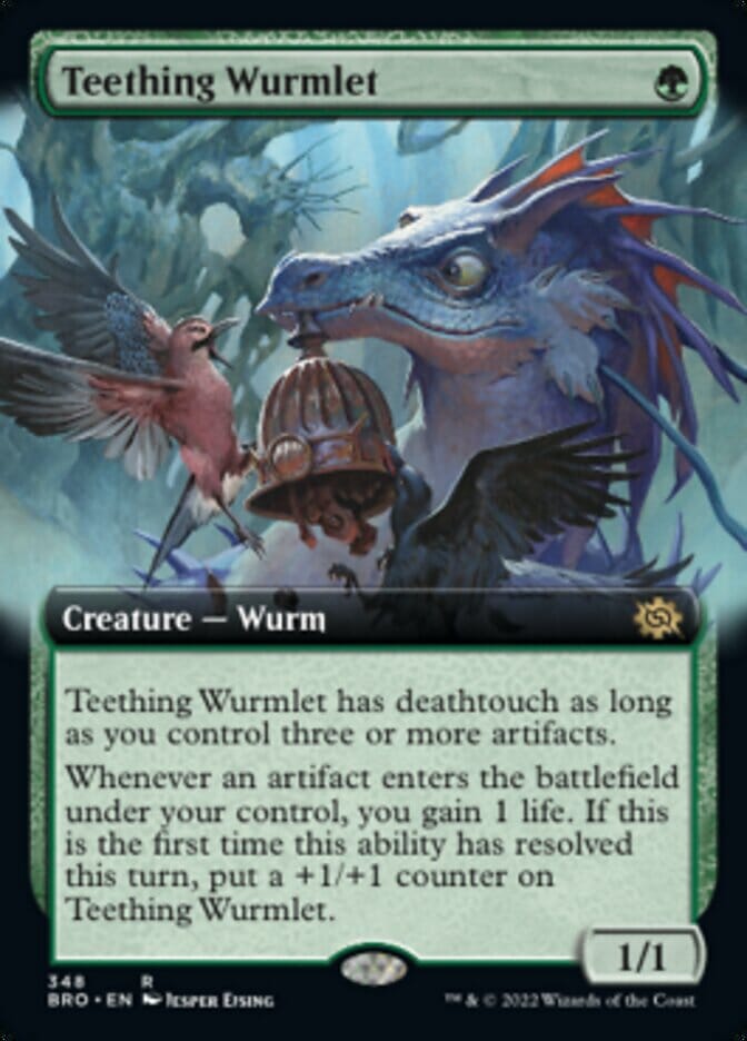 Teething Wurmlet (Extended Art) [The Brothers' War] MTG Single Magic: The Gathering  | Multizone: Comics And Games