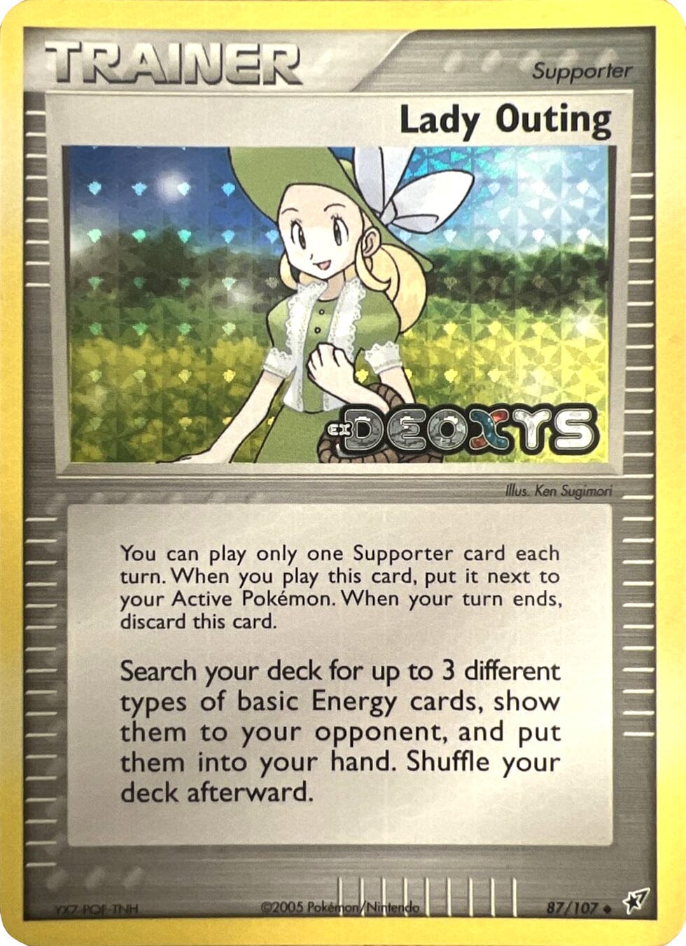 Lady Outing (87/107) (Stamped) [EX: Deoxys] Pokemon Single Pokémon  | Multizone: Comics And Games