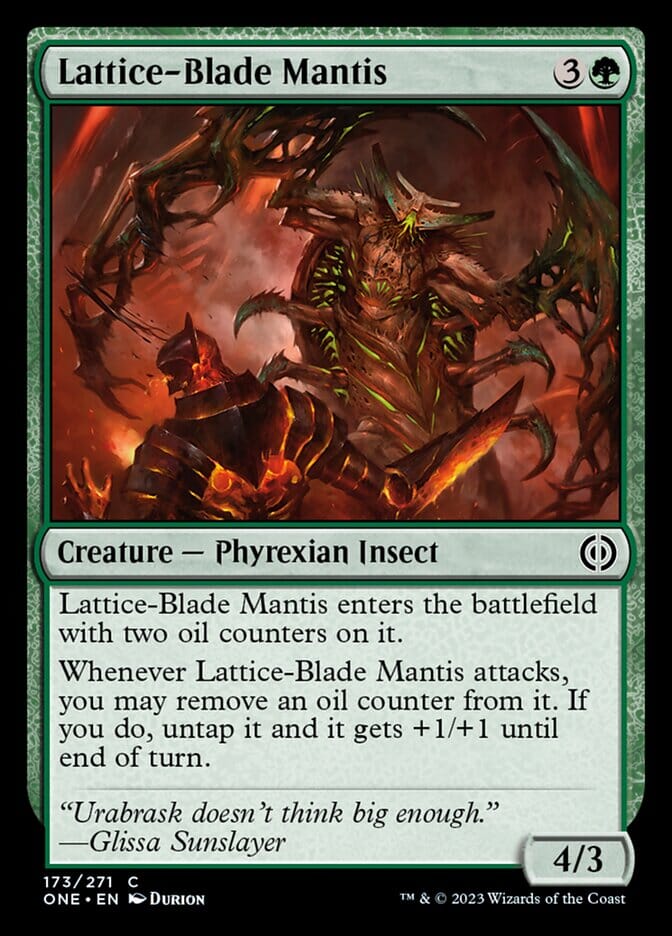 Lattice-Blade Mantis [Phyrexia: All Will Be One] MTG Single Magic: The Gathering  | Multizone: Comics And Games