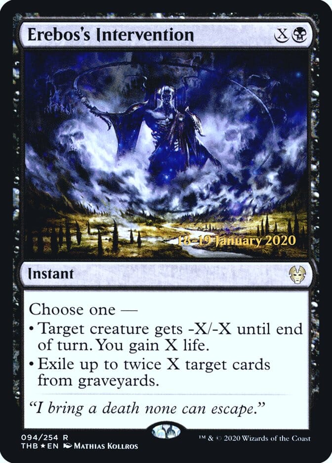 Erebos's Intervention [Theros Beyond Death Prerelease Promos] MTG Single Magic: The Gathering  | Multizone: Comics And Games