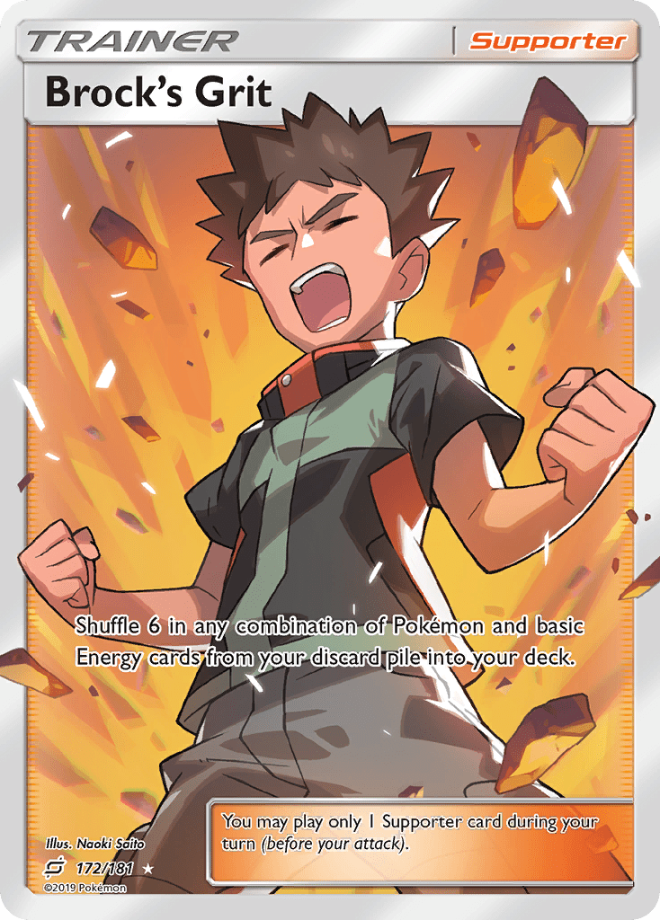 Brock's Grit (172/181) [Sun & Moon: Team Up] Pokemon Single Pokémon  | Multizone: Comics And Games