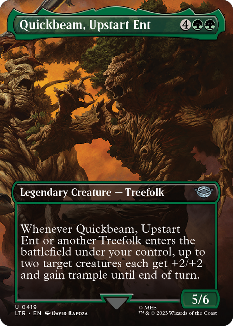 Quickbeam, Upstart Ent (Borderless Alternate Art) [The Lord of the Rings: Tales of Middle-Earth] | Multizone: Comics And Games