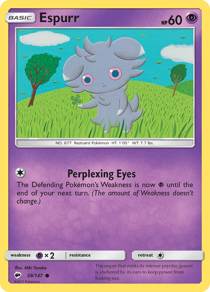 Espurr (59/147) [Sun & Moon: Burning Shadows] Pokemon Single Pokémon  | Multizone: Comics And Games