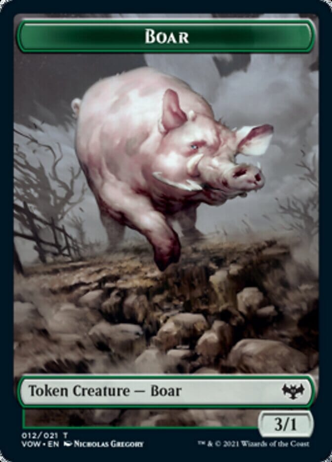 Boar Token [Innistrad: Crimson Vow Tokens] MTG Single Magic: The Gathering  | Multizone: Comics And Games