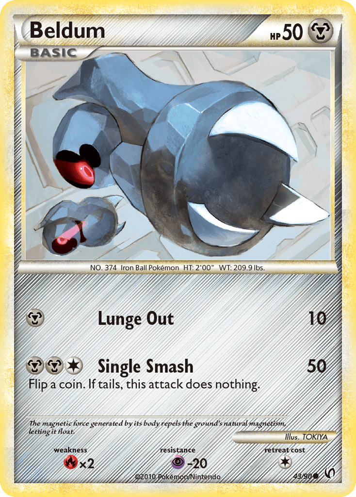 Beldum (43/90) [HeartGold & SoulSilver: Undaunted] Pokemon Single Pokémon  | Multizone: Comics And Games