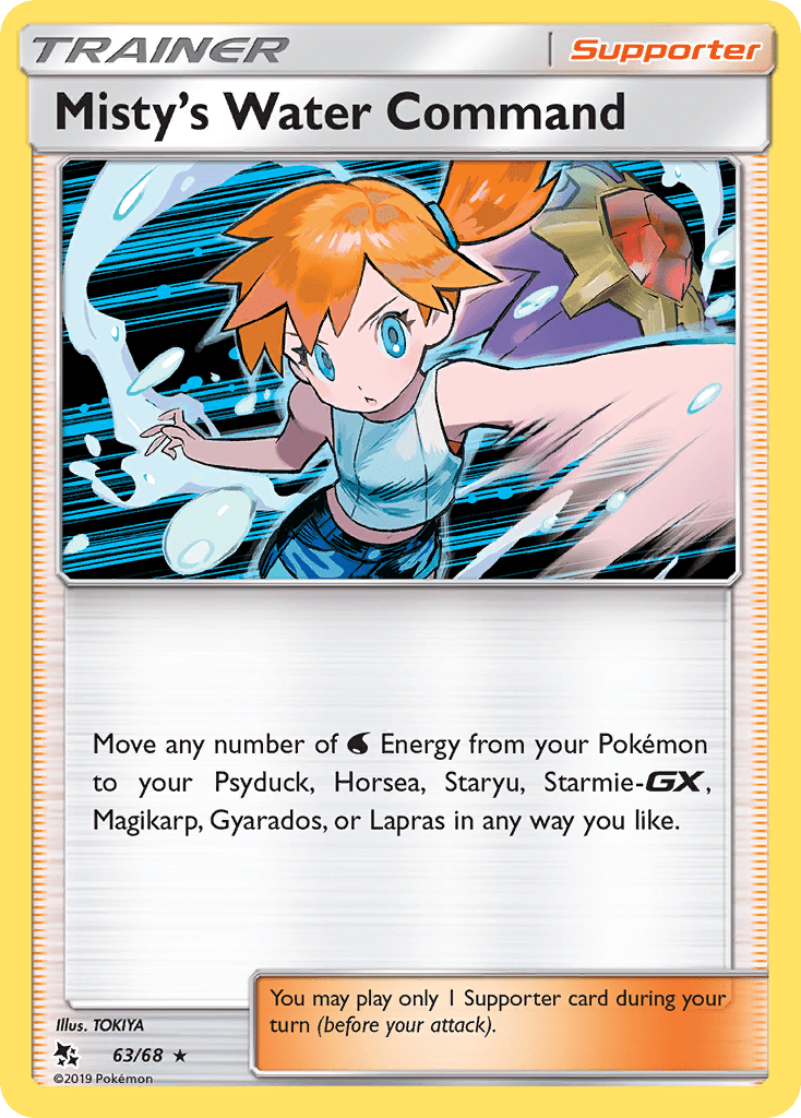 Misty's Water Command (63/68) [Sun & Moon: Hidden Fates] Pokemon Single Pokémon  | Multizone: Comics And Games
