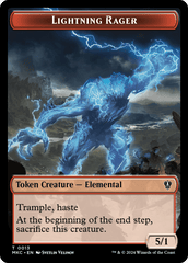 Gold // Lightning Rager Double-Sided Token [Murders at Karlov Manor Commander Tokens] MTG Single Magic: The Gathering  | Multizone: Comics And Games