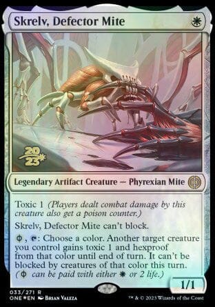 Skrelv, Defector Mite [Phyrexia: All Will Be One Prerelease Promos] MTG Single Magic: The Gathering  | Multizone: Comics And Games