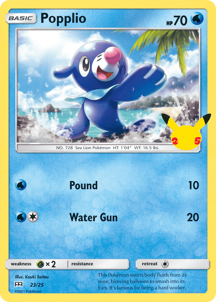 Popplio (23/25) [McDonald's 25th Anniversary] Pokemon Single Pokémon  | Multizone: Comics And Games