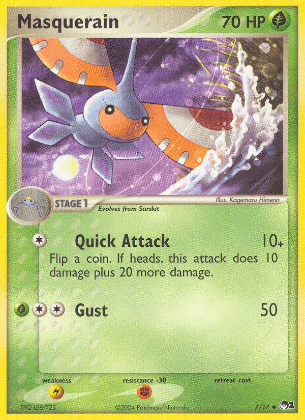 Masquerain (7/17) [POP Series 1] Pokemon Single Pokémon  | Multizone: Comics And Games