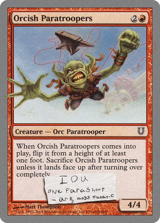 Orcish Paratroopers [Unhinged] MTG Single Magic: The Gathering  | Multizone: Comics And Games