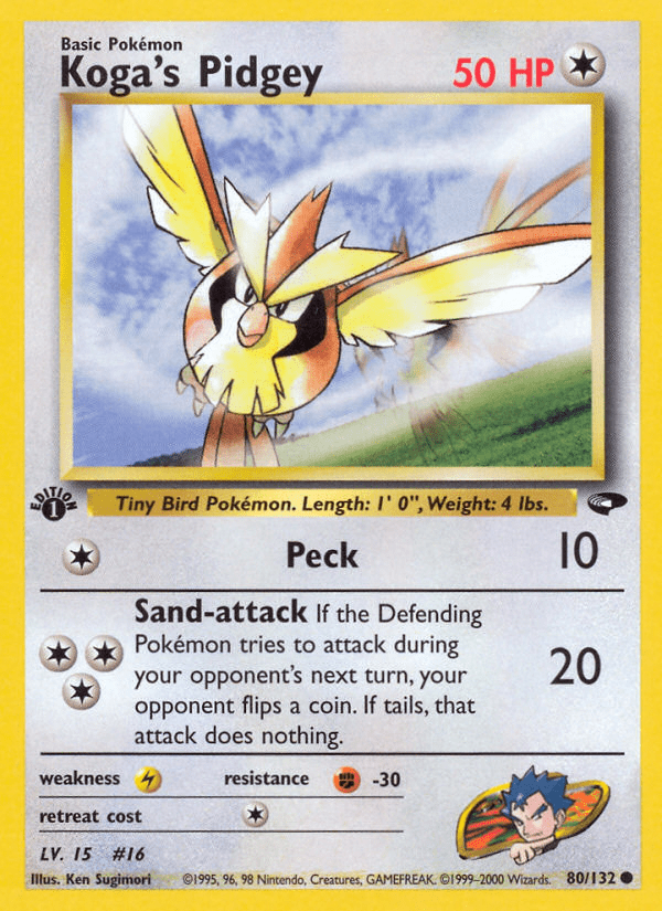 Koga's Pidgey (80/132) [Gym Challenge 1st Edition] Pokemon Single Pokémon  | Multizone: Comics And Games