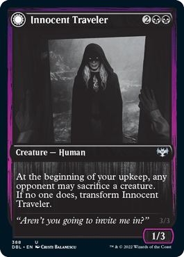 Innocent Traveler // Malicious Invader [Innistrad: Double Feature] MTG Single Magic: The Gathering  | Multizone: Comics And Games