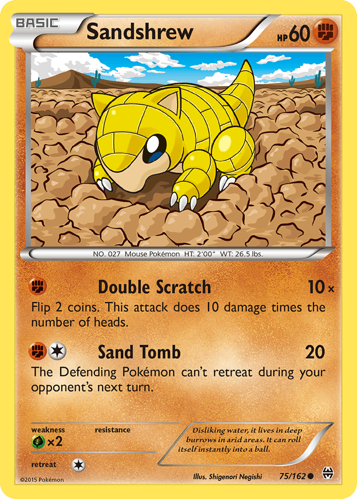 Sandshrew (75/162) [XY: BREAKthrough] Pokemon Single Pokémon  | Multizone: Comics And Games