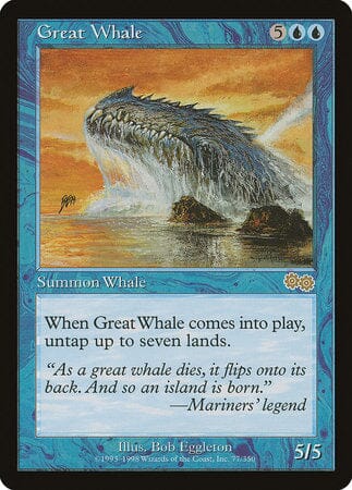 Great Whale [Urza's Saga] MTG Single Magic: The Gathering  | Multizone: Comics And Games