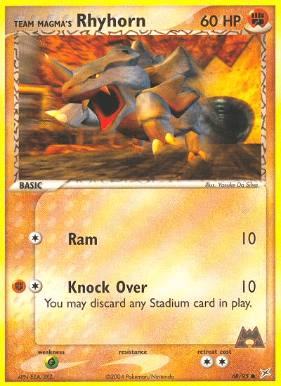 Team Magma's Rhyhorn (68/95) [EX: Team Magma vs Team Aqua] Pokemon Single Pokémon  | Multizone: Comics And Games