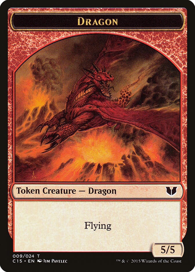 Dragon // Dragon Double-Sided Token [Commander 2015 Tokens] MTG Single Magic: The Gathering  | Multizone: Comics And Games