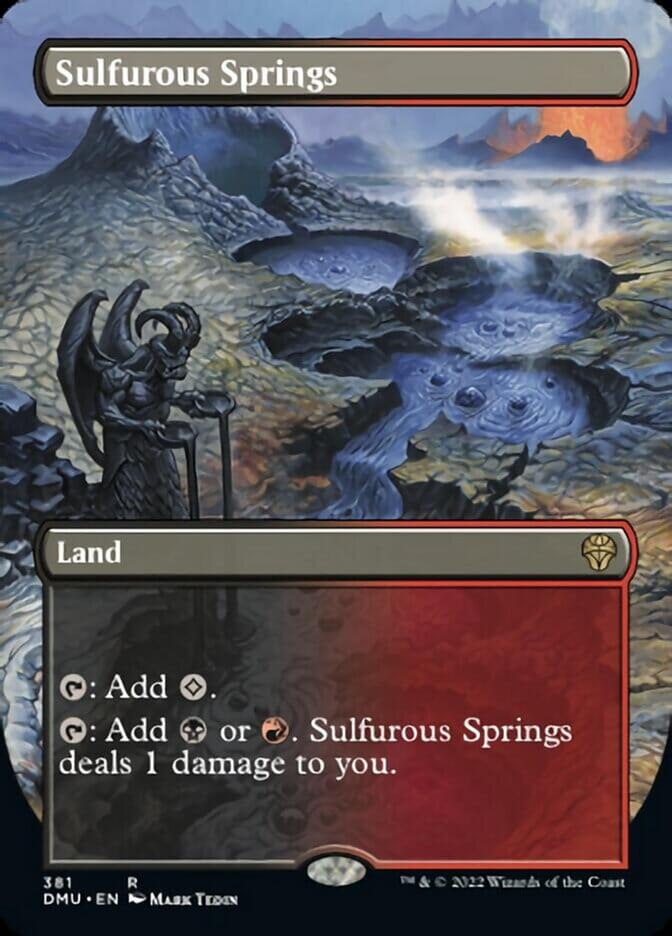 Sulfurous Springs (Borderless Alternate Art) [Dominaria United] MTG Single Magic: The Gathering  | Multizone: Comics And Games
