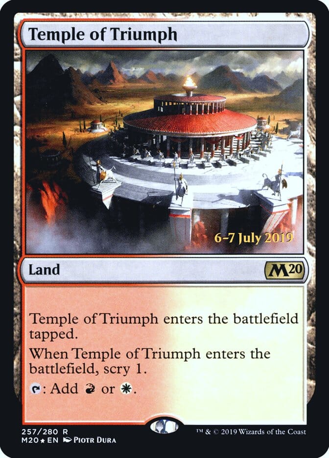 Temple of Triumph [Core Set 2020 Prerelease Promos] MTG Single Magic: The Gathering  | Multizone: Comics And Games