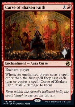 Curse of Shaken Faith (Promo Pack) [Innistrad: Midnight Hunt Promos] MTG Single Magic: The Gathering  | Multizone: Comics And Games