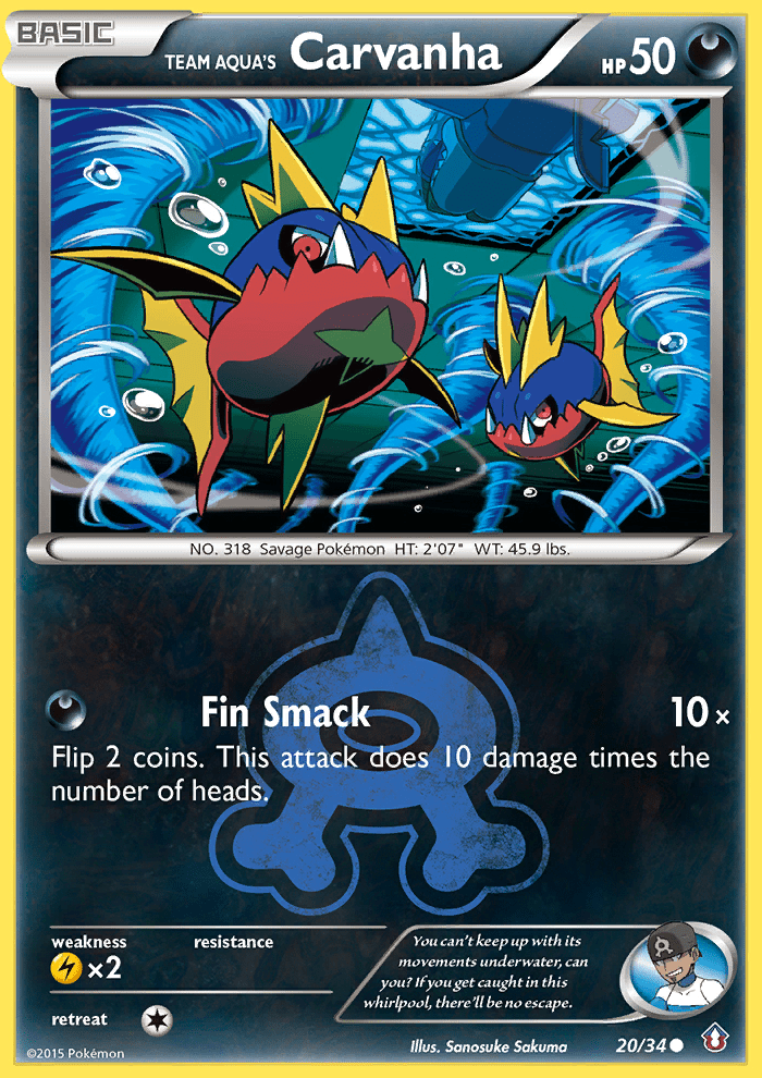 Team Aqua's Carvanha (20/34) [XY: Double Crisis] Pokemon Single Pokémon  | Multizone: Comics And Games