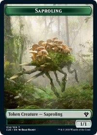 Saproling // Treasure Double-sided Token [Commander 2020 Tokens] MTG Single Magic: The Gathering  | Multizone: Comics And Games