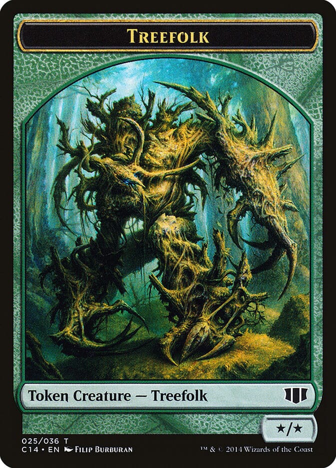 Treefolk // Wolf Double-sided Token [Commander 2014 Tokens] MTG Single Magic: The Gathering  | Multizone: Comics And Games
