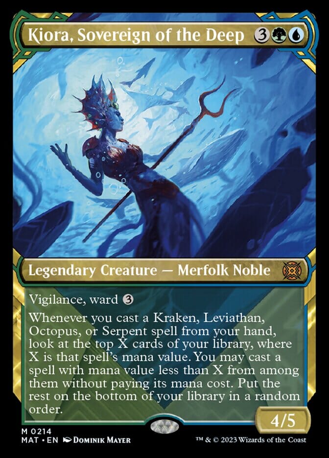 Kiora, Sovereign of the Deep (Showcase Halo Foil) [March of the Machine: The Aftermath] MTG Single Magic: The Gathering  | Multizone: Comics And Games