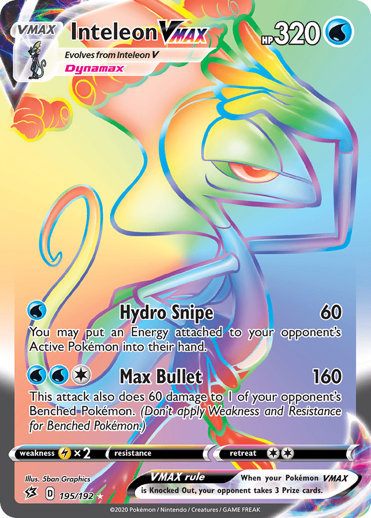 Inteleon VMAX (195/192) [Sword & Shield: Rebel Clash] Pokemon Single Pokémon  | Multizone: Comics And Games