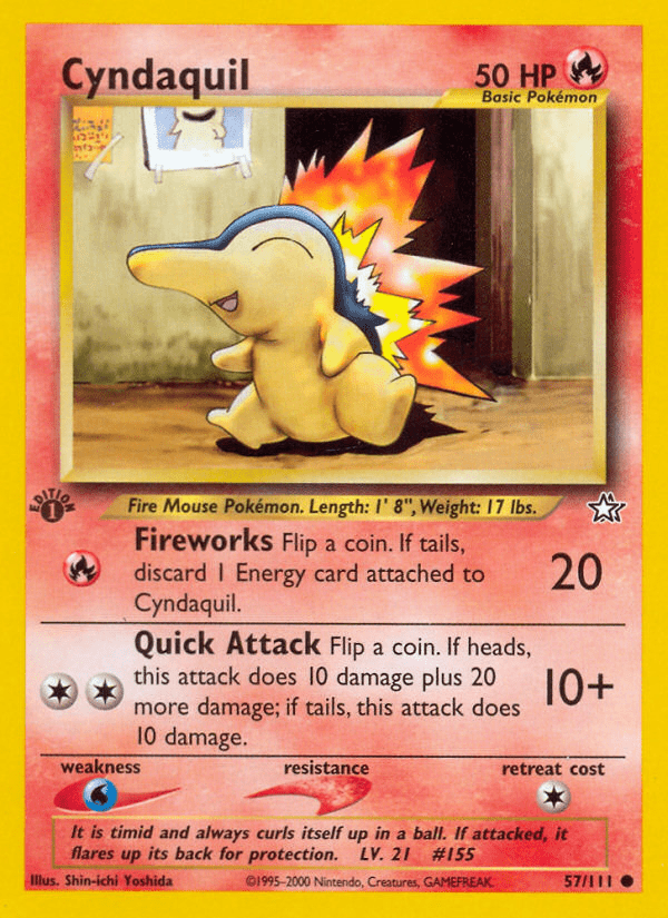 Cyndaquil (57/111) [Neo Genesis 1st Edition] Pokemon Single Pokémon  | Multizone: Comics And Games