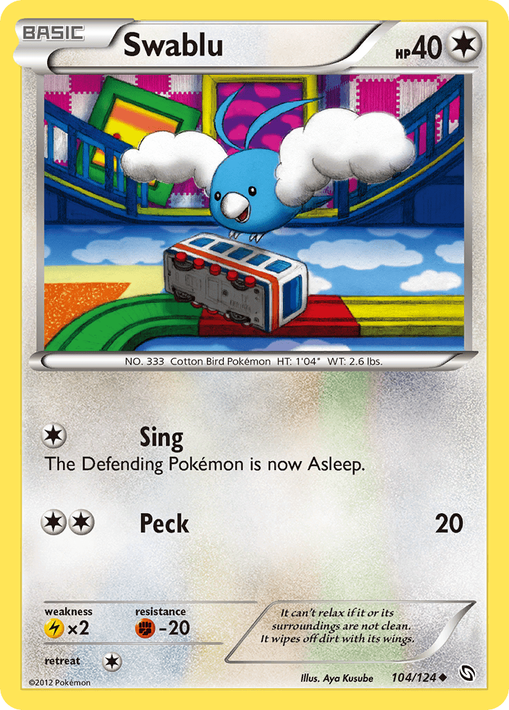 Swablu (104/124) [Black & White: Dragons Exalted] Pokemon Single Pokémon  | Multizone: Comics And Games