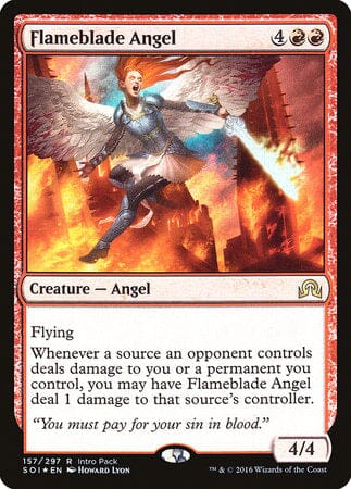 Flameblade Angel [Shadows over Innistrad Promos] MTG Single Magic: The Gathering  | Multizone: Comics And Games