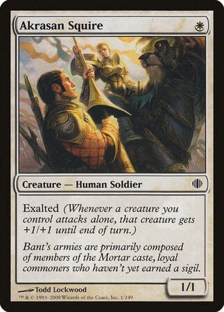 Akrasan Squire [Shards of Alara] MTG Single Magic: The Gathering  | Multizone: Comics And Games