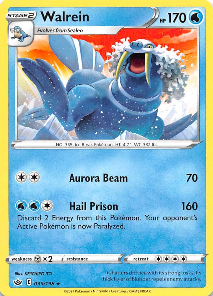 Walrein (039/198) [Sword & Shield: Chilling Reign] Pokemon Single Pokémon  | Multizone: Comics And Games