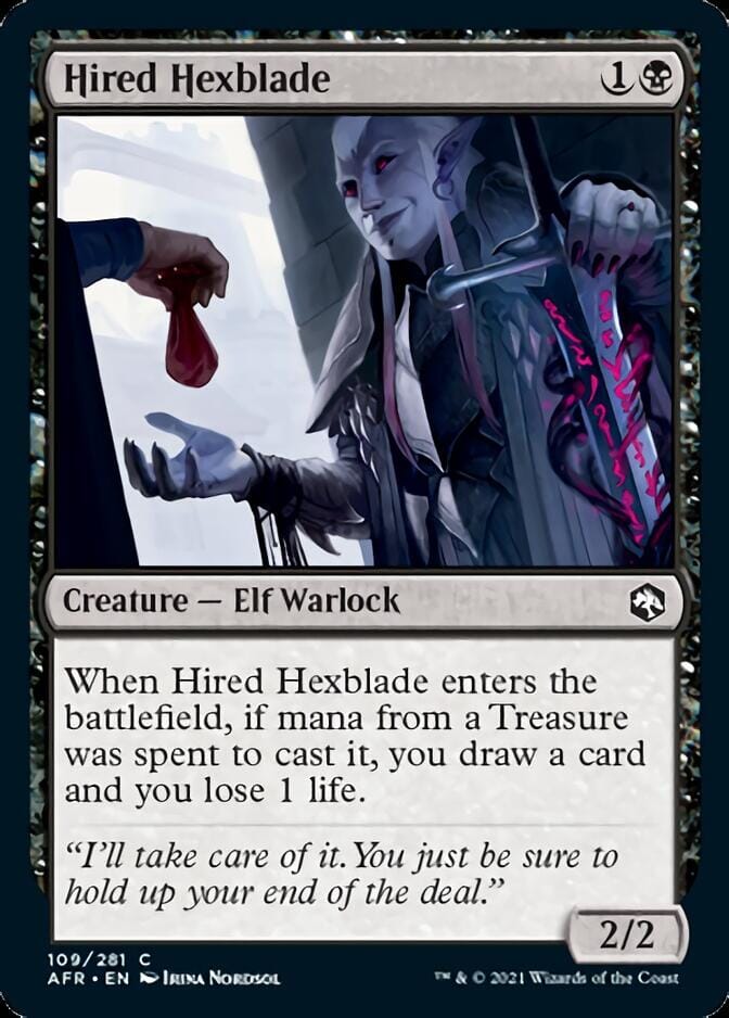 Hired Hexblade [Dungeons & Dragons: Adventures in the Forgotten Realms] MTG Single Magic: The Gathering  | Multizone: Comics And Games