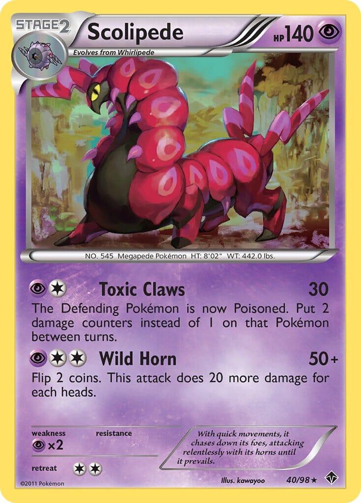 Scolipede (40/98) (Theme Deck Exclusive) [Black & White: Emerging Powers] Pokemon Single Pokémon  | Multizone: Comics And Games