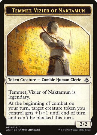 Temmet, Vizier of Naktamun Token [Amonkhet Tokens] MTG Single Magic: The Gathering  | Multizone: Comics And Games