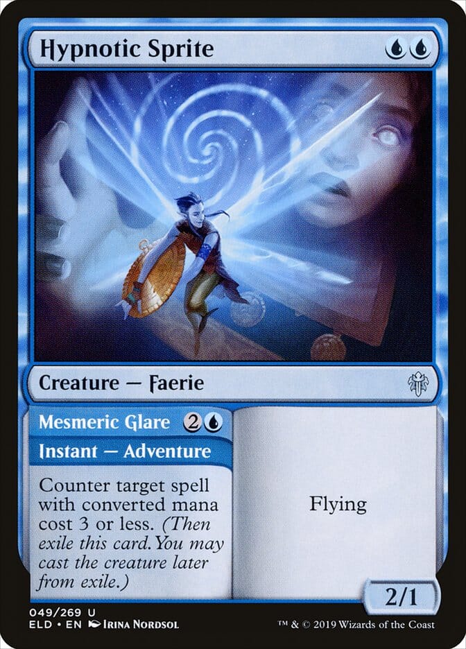 Hypnotic Sprite // Mesmeric Glare [Throne of Eldraine] MTG Single Magic: The Gathering  | Multizone: Comics And Games