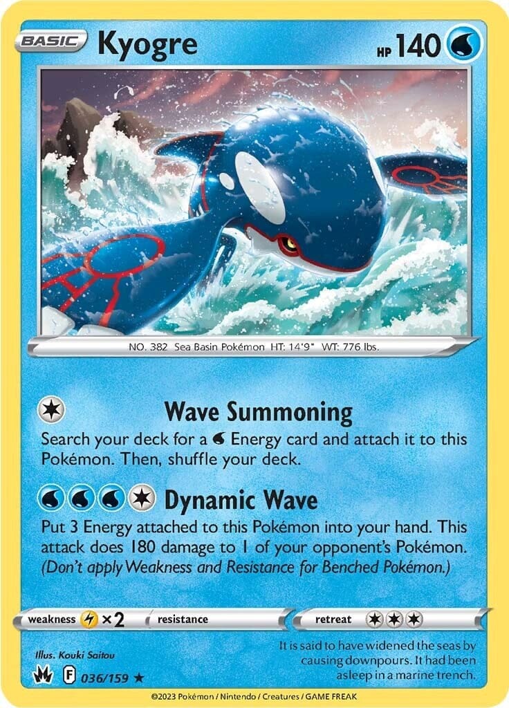 Kyogre (036/159) [Sword & Shield: Crown Zenith] Pokemon Single Pokémon  | Multizone: Comics And Games