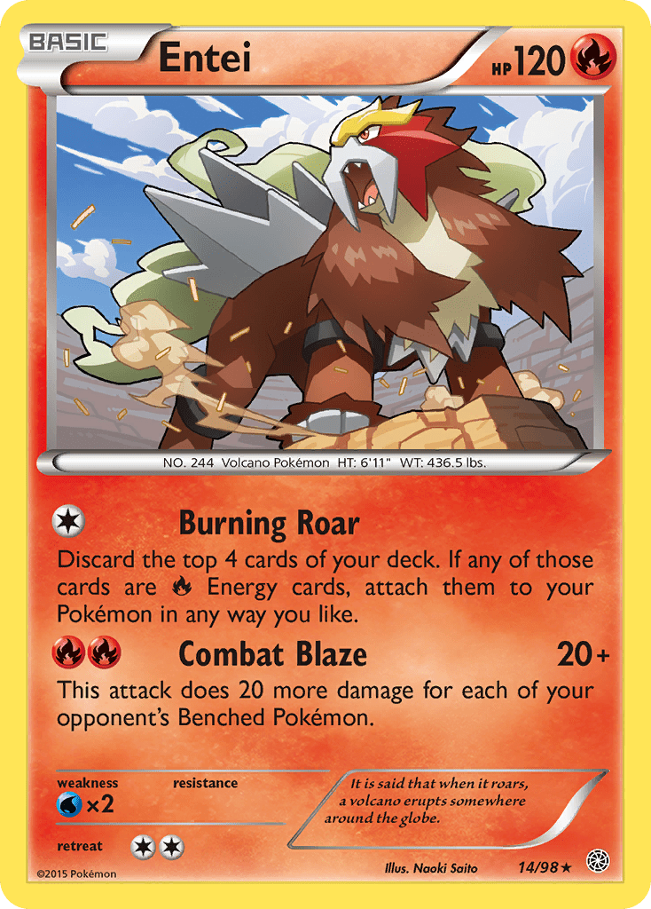 Entei (14/98) [XY: Ancient Origins] Pokemon Single Pokémon  | Multizone: Comics And Games