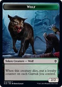 Wolf // Food (17) Double-sided Token [Throne of Eldraine Tokens] MTG Single Magic: The Gathering  | Multizone: Comics And Games
