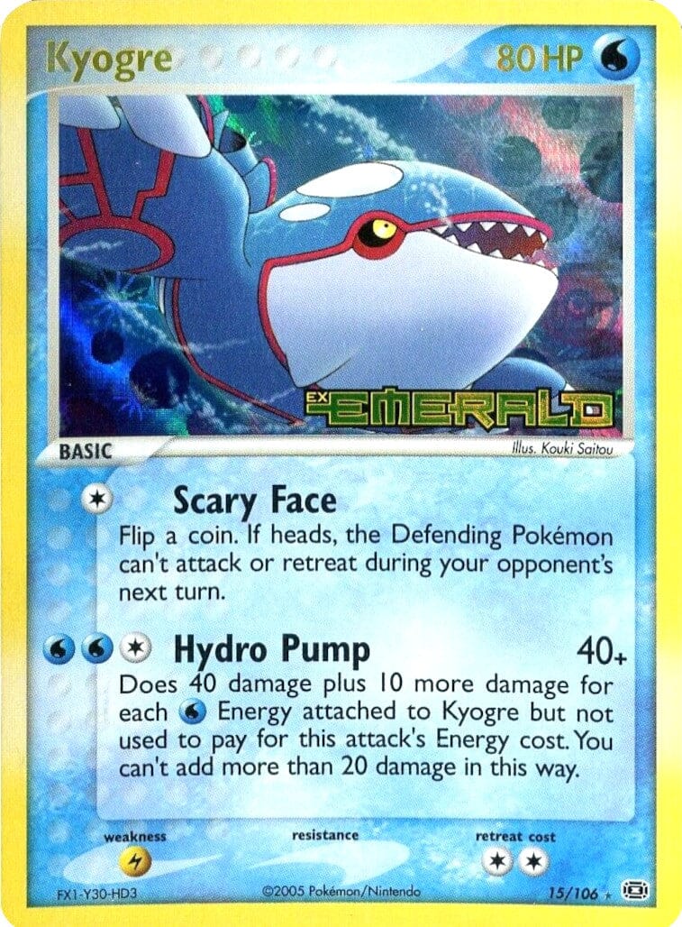 Kyogre (15/106) (Stamped) [EX: Emerald] Pokemon Single Pokémon  | Multizone: Comics And Games