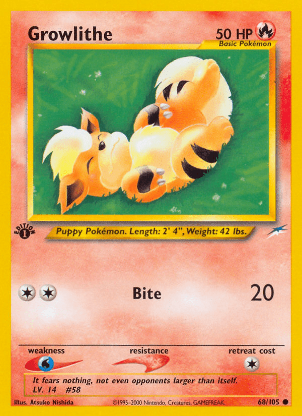 Growlithe (68/105) [Neo Destiny 1st Edition] Pokemon Single Pokémon  | Multizone: Comics And Games