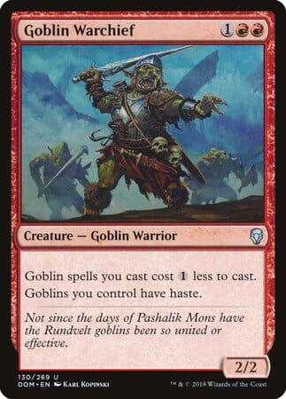 Goblin Warchief [Dominaria] MTG Single Magic: The Gathering  | Multizone: Comics And Games